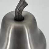 Brushed aluminum pear-shaped ice bucket