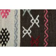 1970s Turkish Oushak Handmade Wool Cotton Brown Runner 65x243