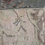 Tapis de course vintage bordeaux doux fait à la main 3x9