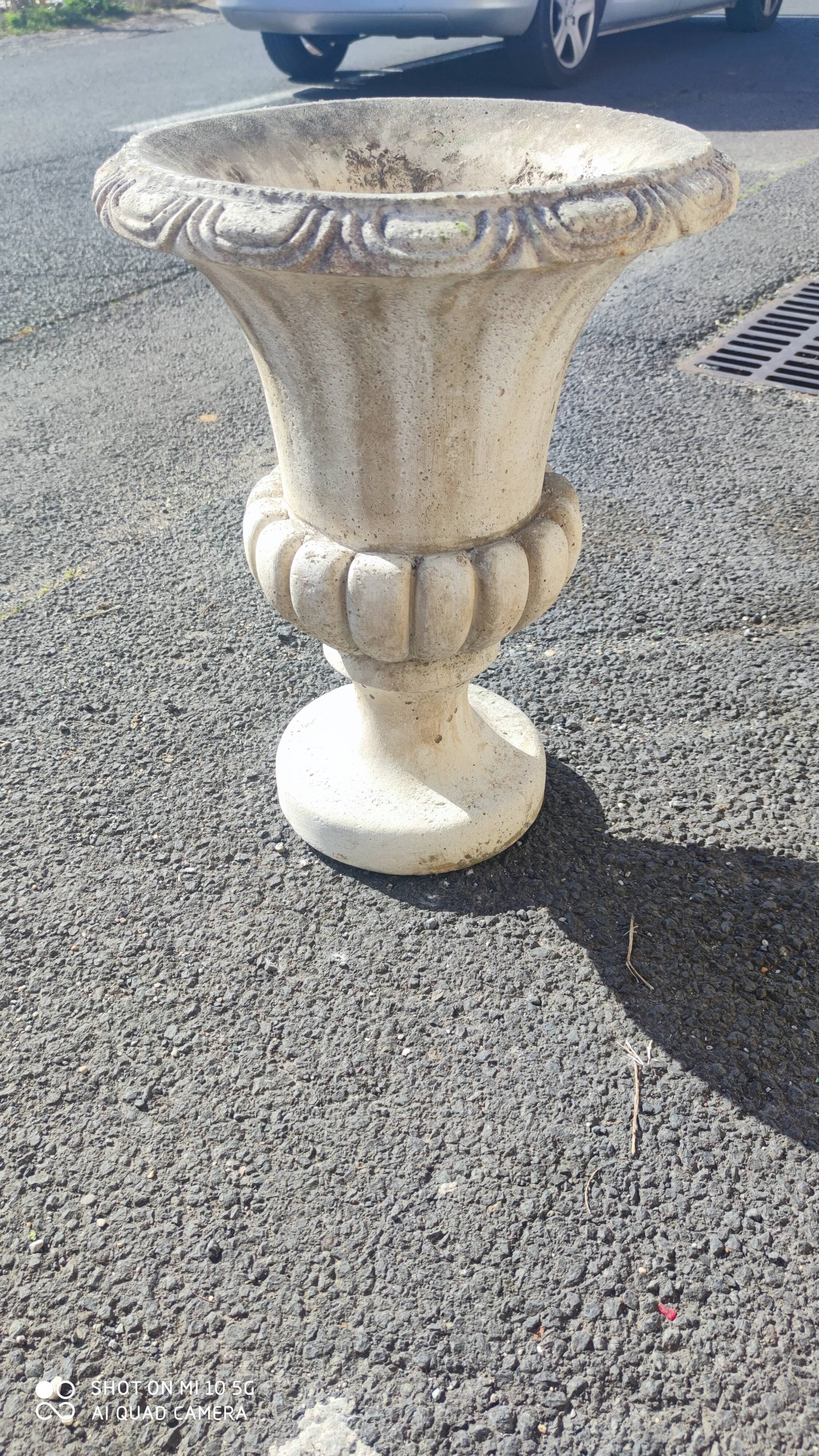 Medici vase in reconstituted stone, circa 1950