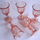 6 Luminarc Rosaline white wine glasses