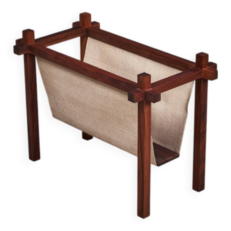 Magazine Rack in Rosewood by Theodor Skjøde Knudsen for Ateljé Forma, Denmark, 1960s