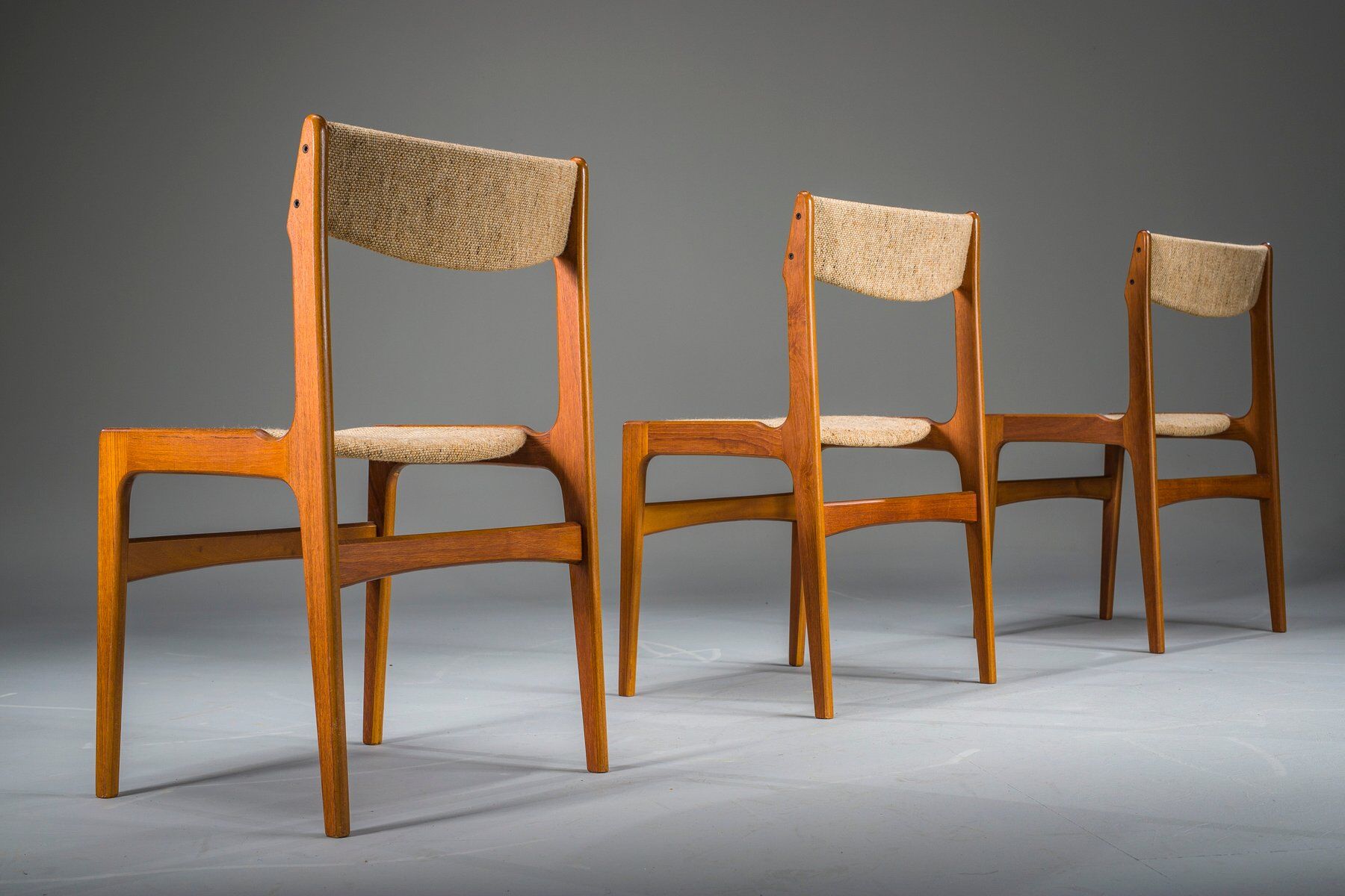Teak dining chairs attributed to Erik Buch for Anderstrup Stolefabrik, Denmark, 1970s, set of 3