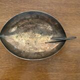 Old CHRISTOFLE Lino Sabattini Leaf Shaped Silver Metal Empty Pocket #C