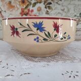 Salad bowl 30s earthenware K&G Lunéville model Denise