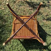 Vintage rattan colonial lounge chair