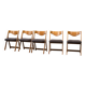 Set of five Italian dining chairs in the manner of Willy Rizzo