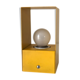 Vintage yellow metal modernist lamp or applique 60