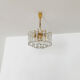 Gilded ice glass chandelier by J.T. Kalmar for Franken KG