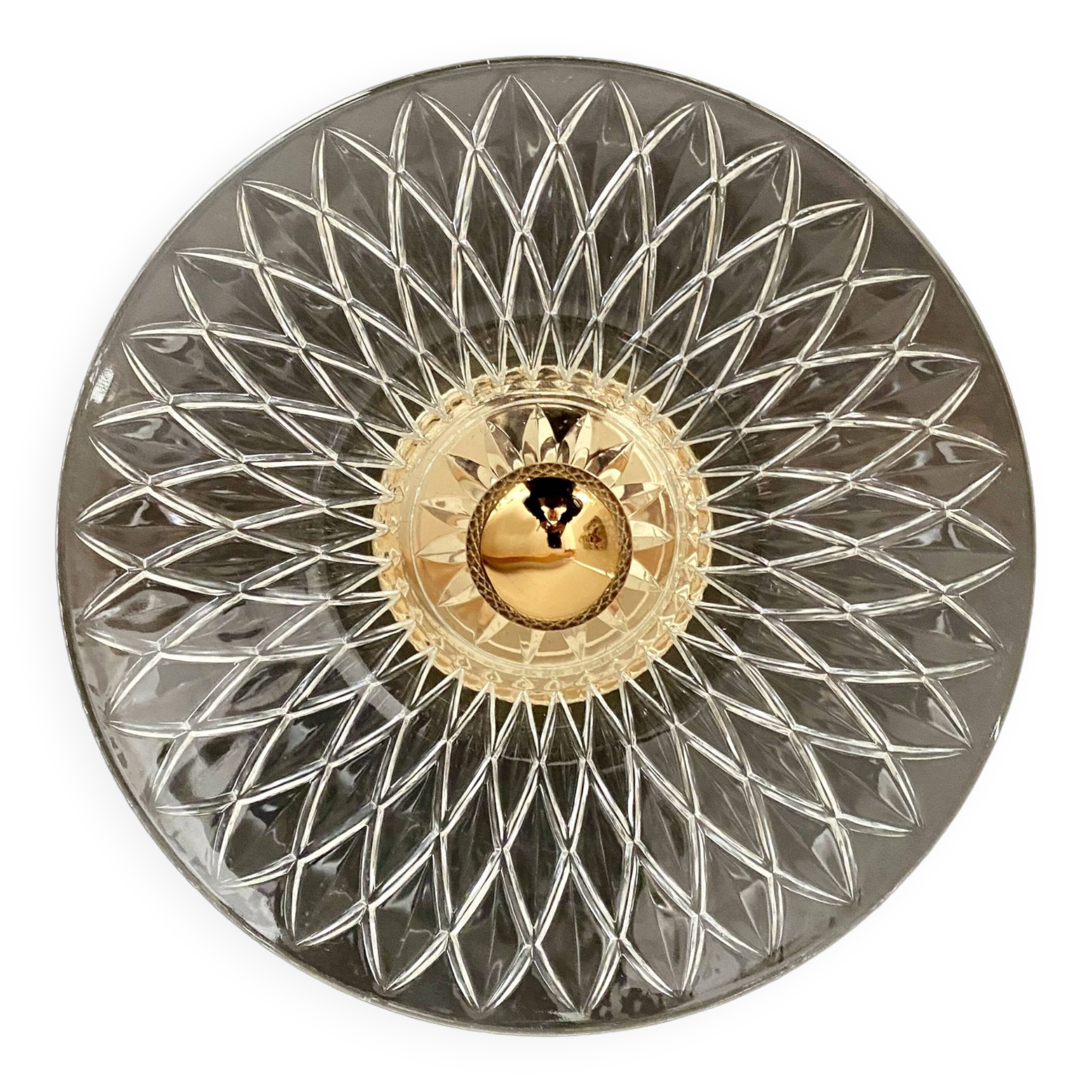 Applique abat-jour vintage en vere ciselé