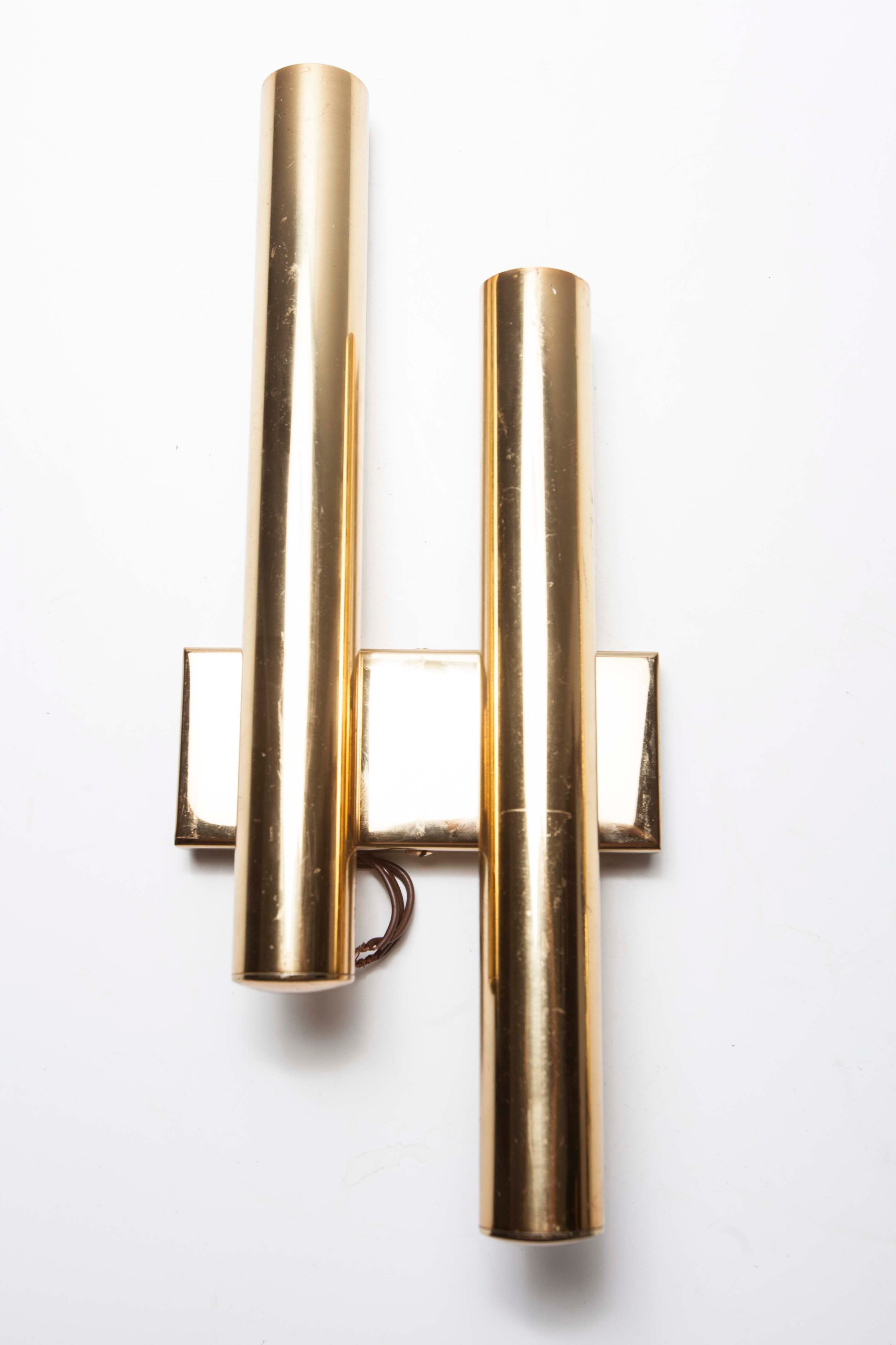 Lot of 4 golden wall lamps