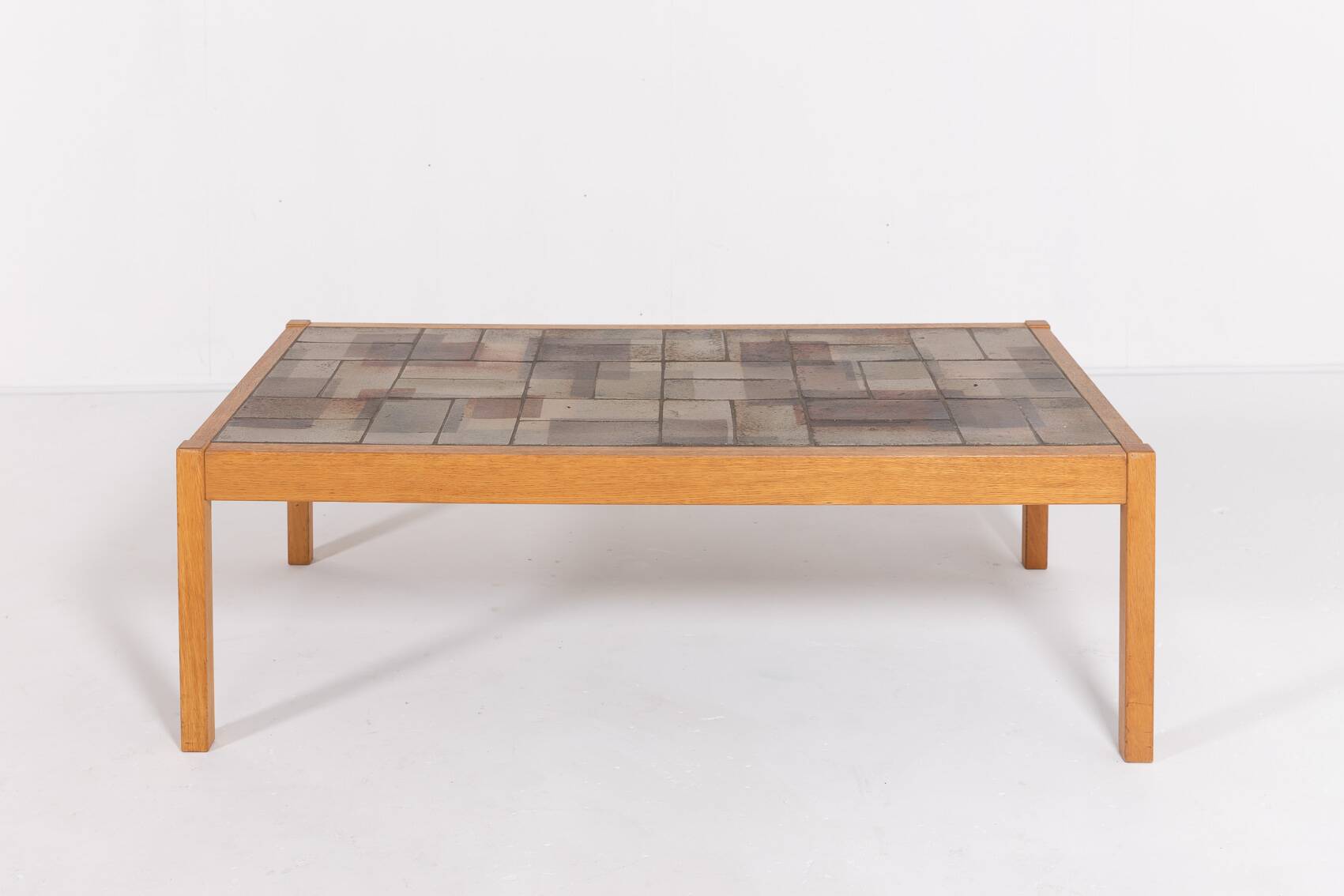 Danish Modern Ceramic Top Coffee Table from Sallingboe