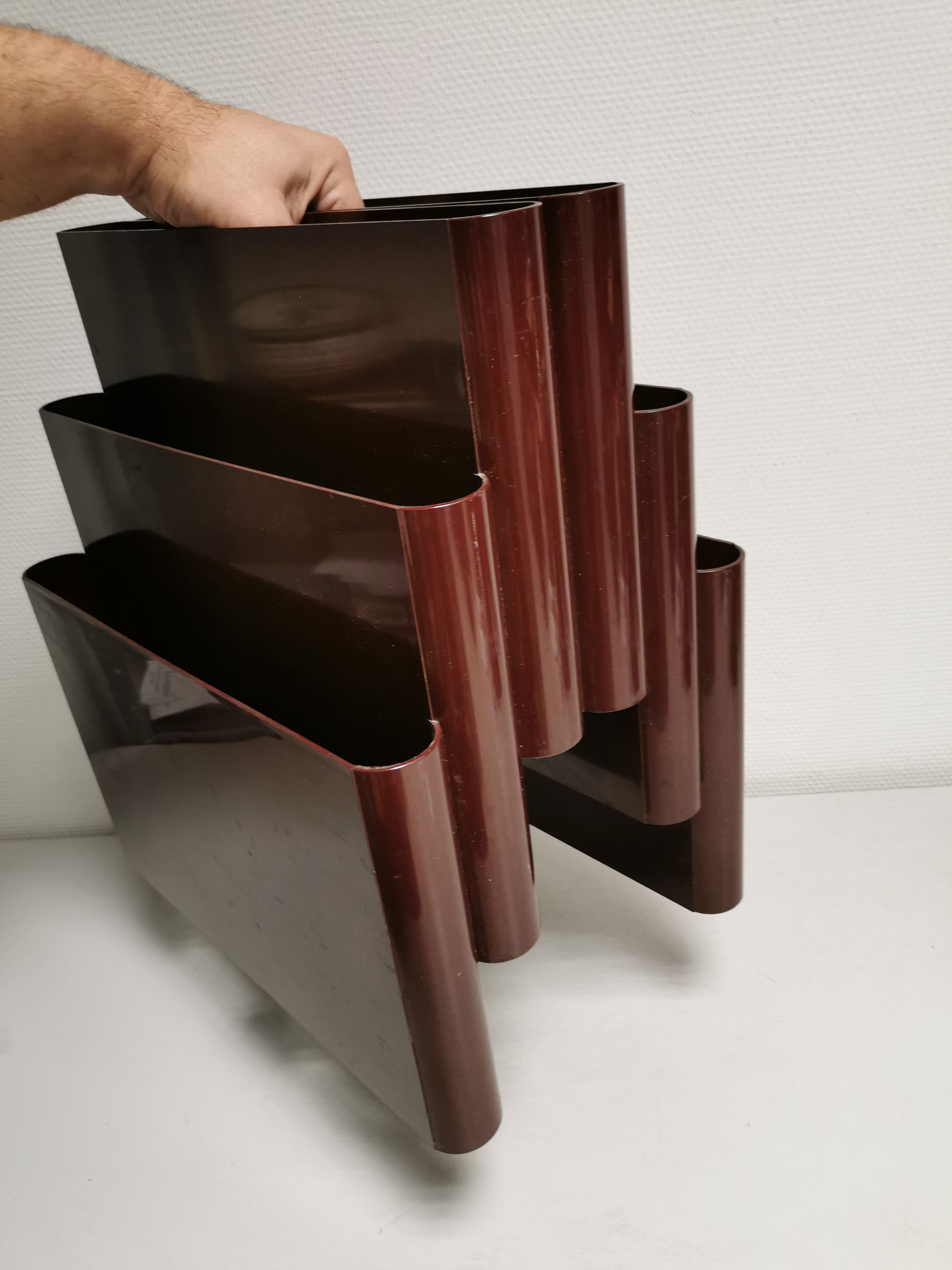 Vintage magazine holder 60's Kartell G.Stoppino, Italy
