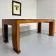 Antique wood and glass table, Art Deco Italian design, Borsani, 1940