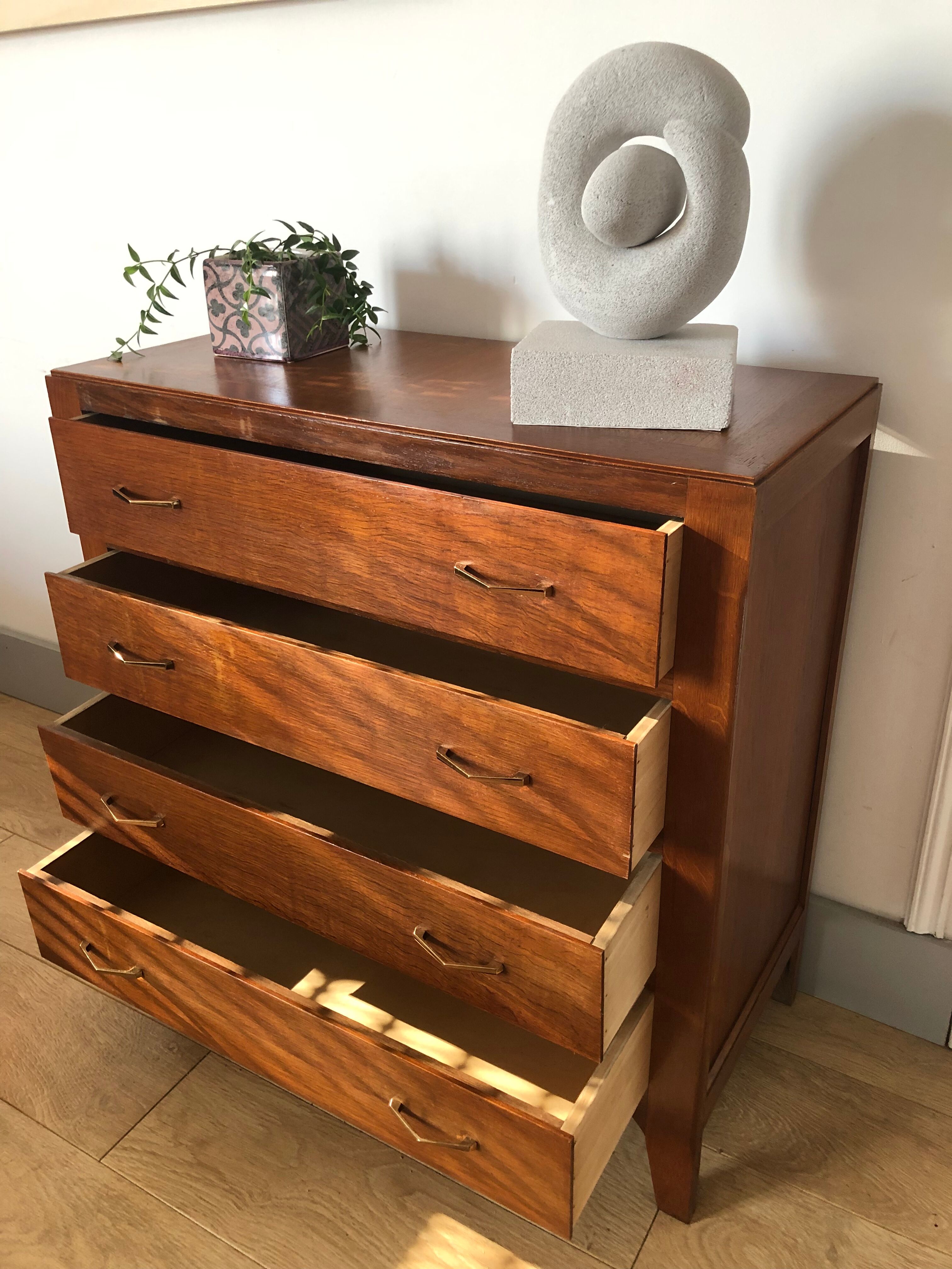 Vintage art deco chest of drawers