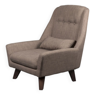 Fauteuil vintage gris fonce  roc.050/l15