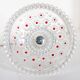 Vintage transparent crystal glass decorative plate, Italy, 1960s.