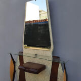 Dressing table or vintage entrance furniture with its 1960s seat