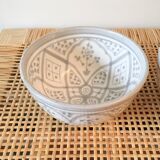 Lot of 2 grey bowls 15cm Moroccan ceramic