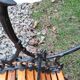 Old garden bench with vintage cast iron legs xxeme