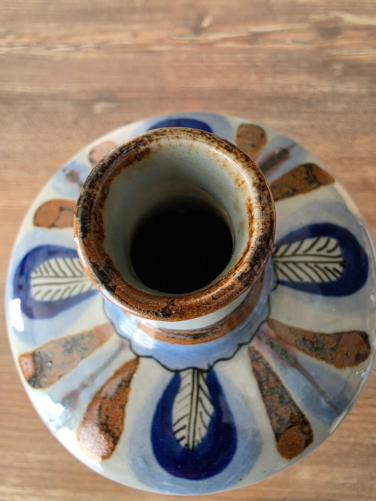 Vase solifleur grès Tonalá Mexique Ken Edwards El Palomar signé