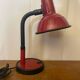Antique style desk lamp aluminor red metal + black plastic vintage