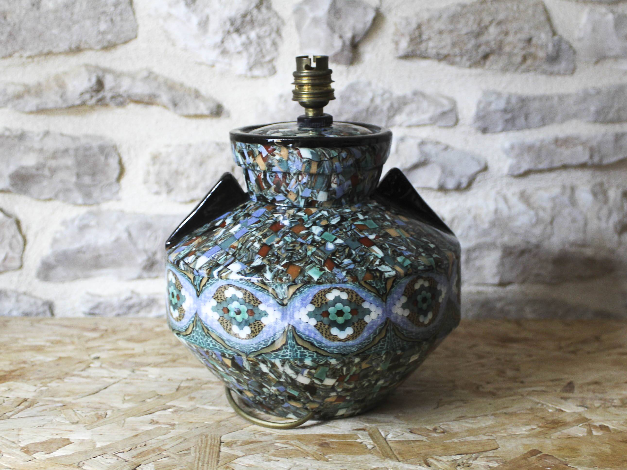 Gerbino Vallauris ceramic lamp base