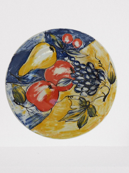 Vintage hostess plate in earthenware