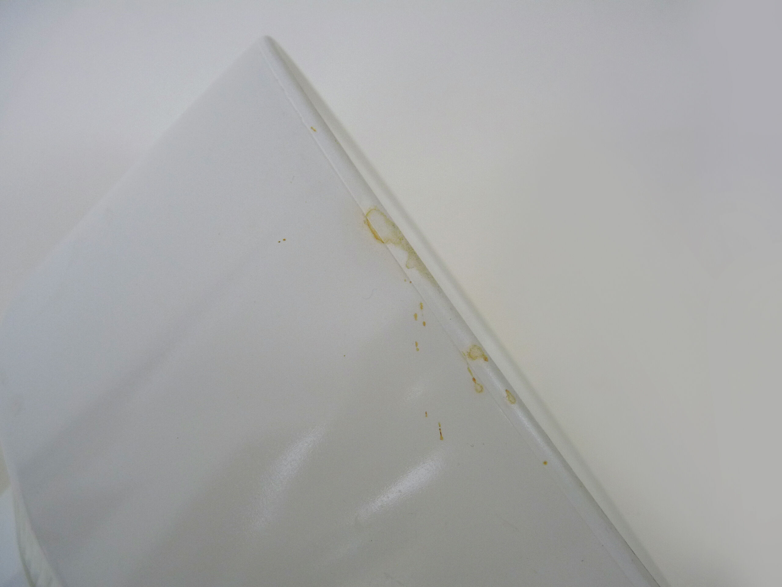 Vintage industrial suspension in glass and metal rod, factory, workshop, garage. Year 50