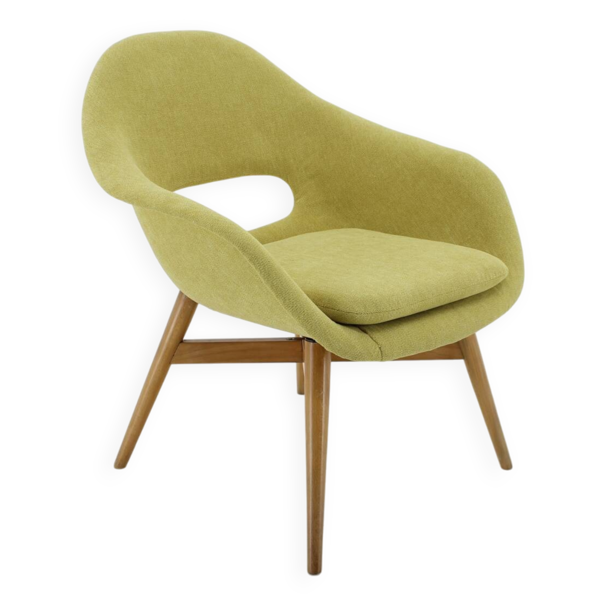 1960s Miroslav Navratil Shell Lounge Chair, Czechoslovakia