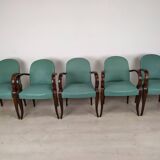 5 fauteuils bridge art déco