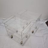 Very nice pair of rolling tables "les invisibles du marais"