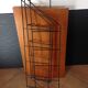 Black metal and wood shelf 60/70