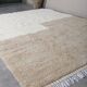 Handmade natural wool rug size 250x250 cm