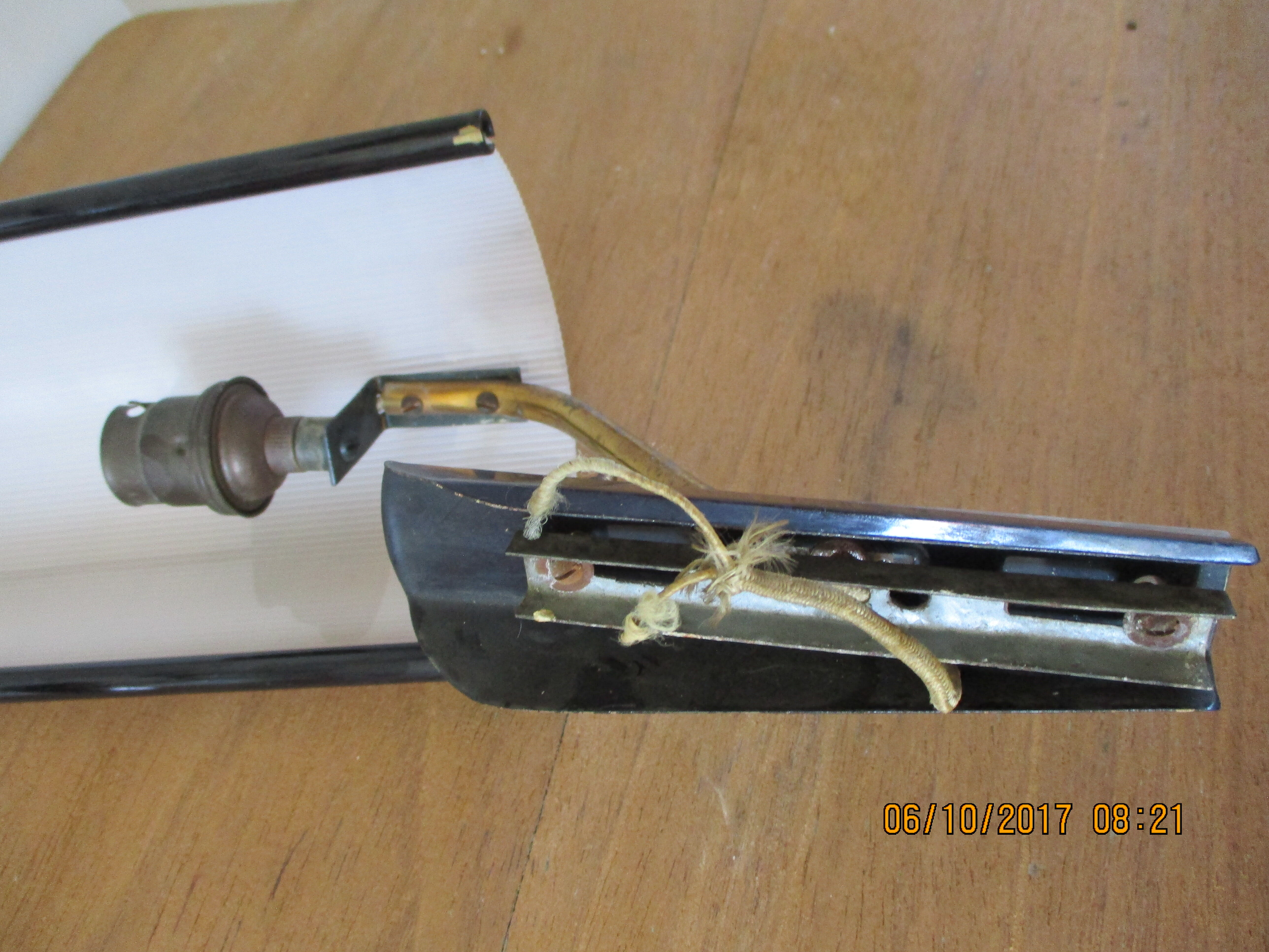 Pair of plastic and brass design sconces 50s - 60s