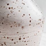 Handcrafted pitcher, speckled white ceramic