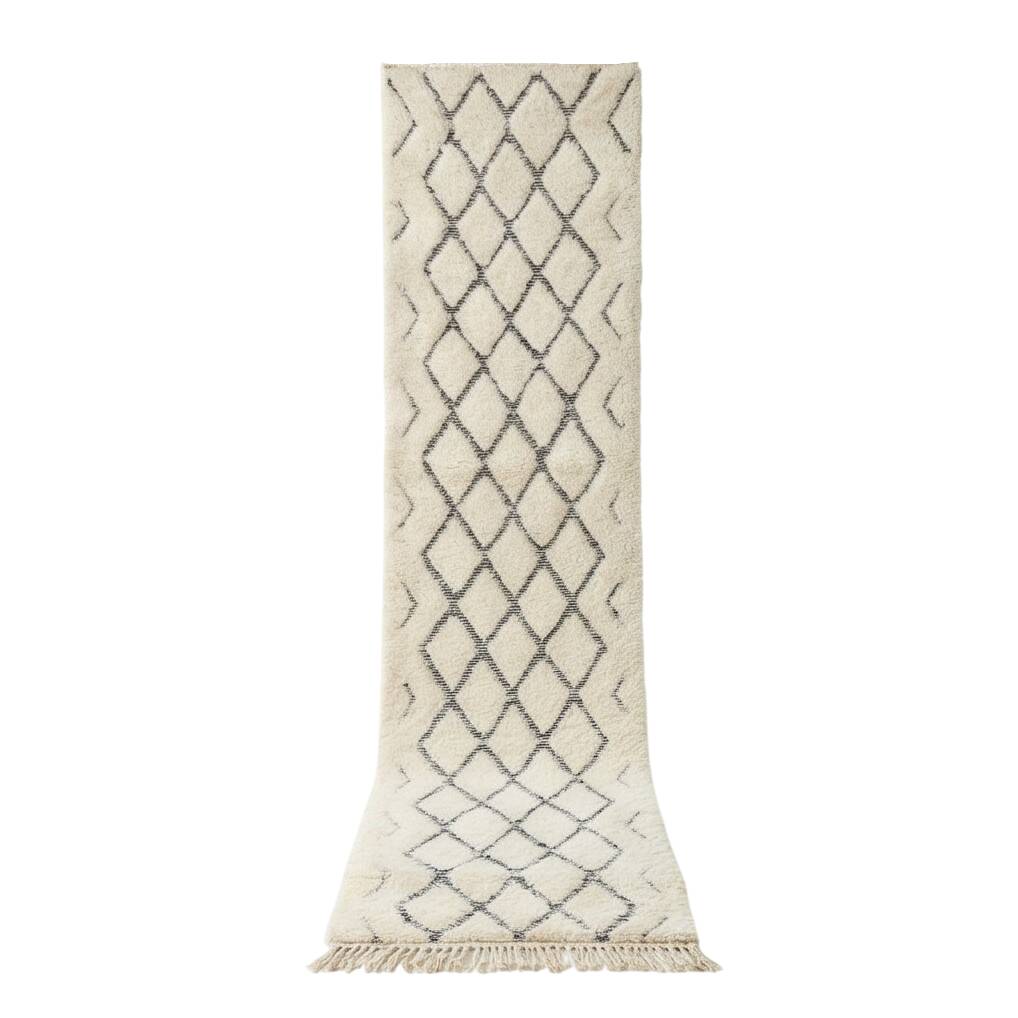 Berber wool hallway rug