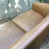 Two-seater leather sofa