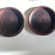 Pair of stoneware breakfast cups signed 1970