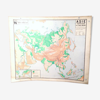 Vidal Lablache Asia School Map Number 14