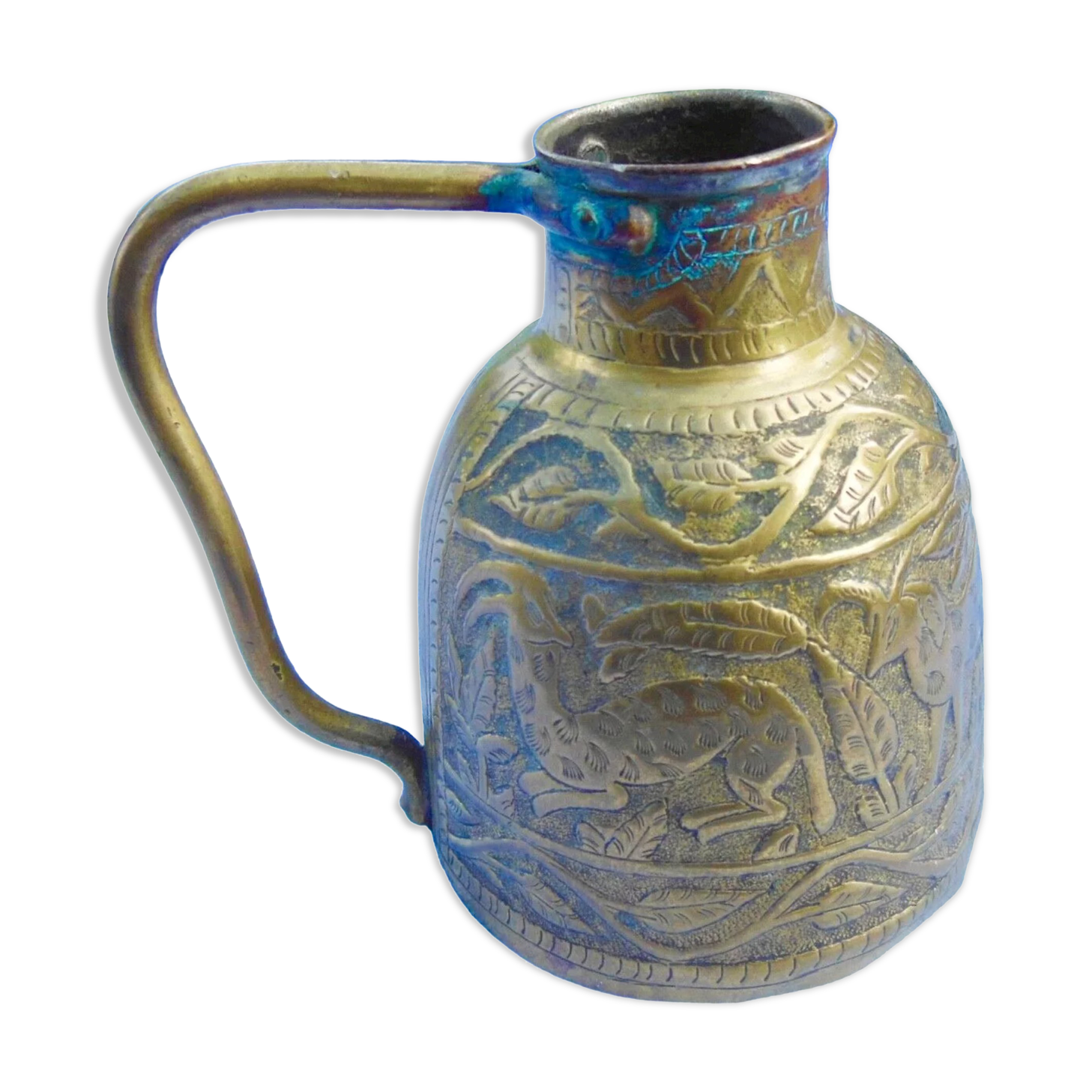 Copper pourer persian qajar calligraphy -islamic art