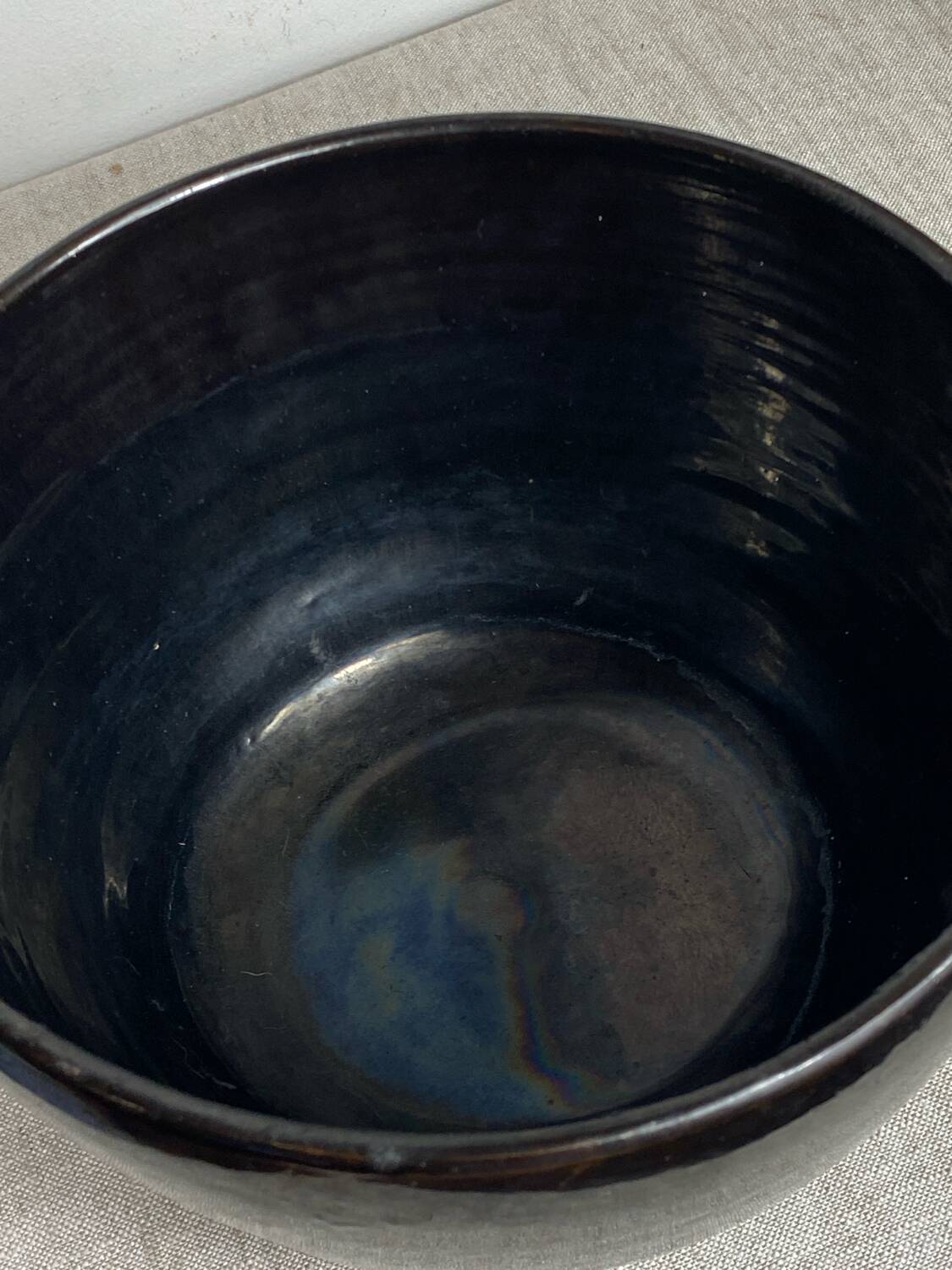 Glazed ceramic salad bowl