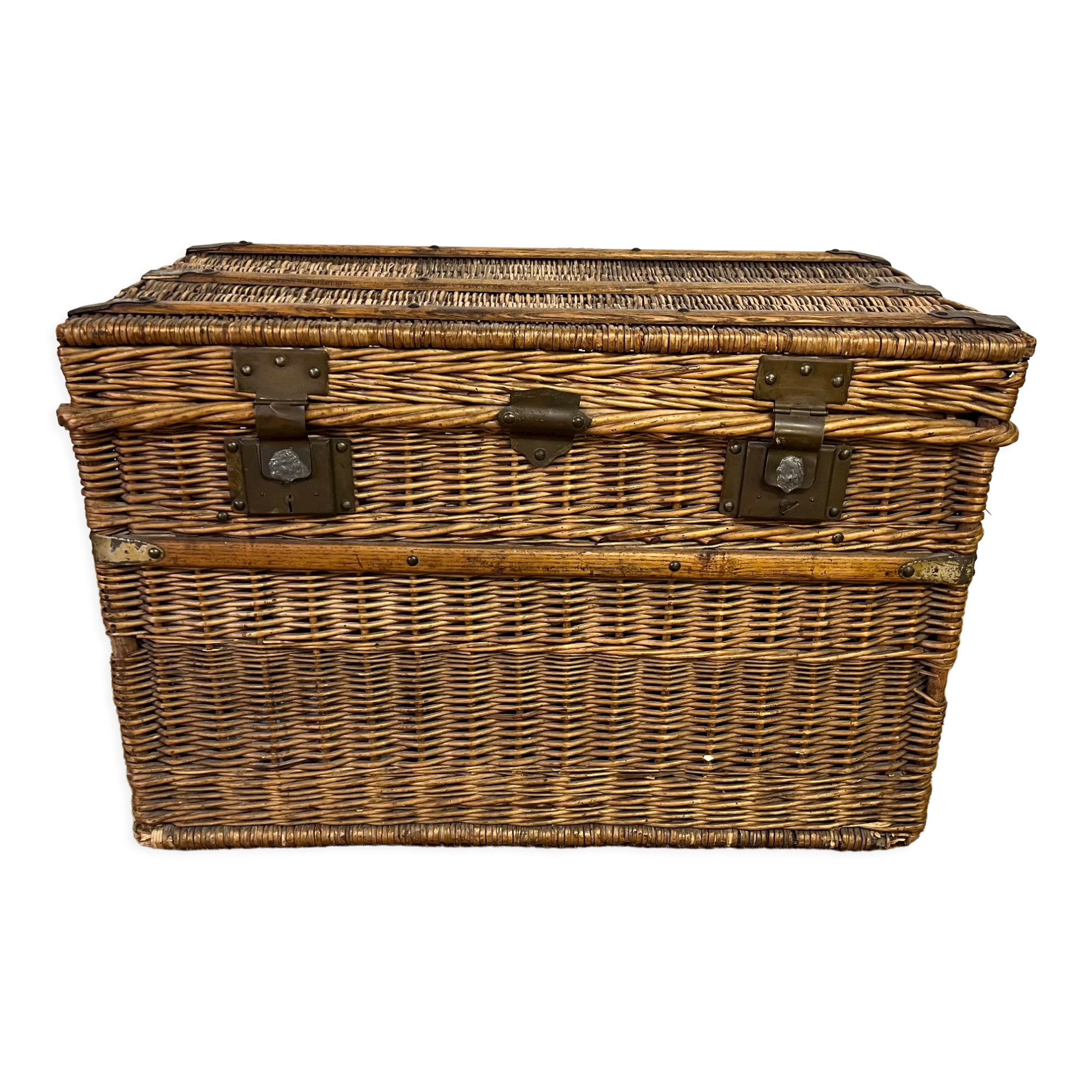 Vintage rattan trunk