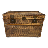 Vintage rattan trunk