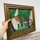 Country house landscape painting