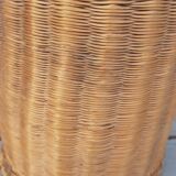 Vintage wicker bottle vase