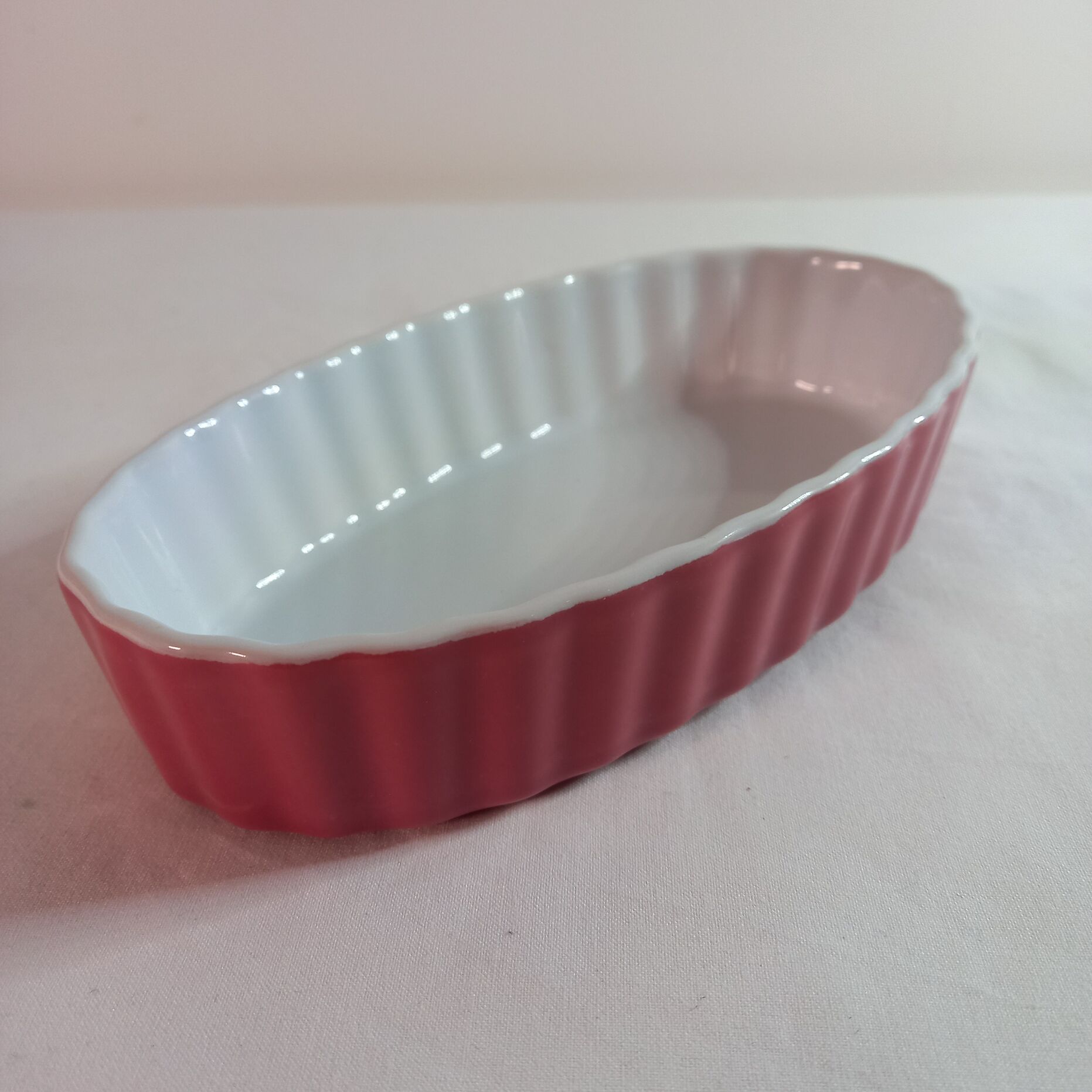 Pink ceramic baking dish