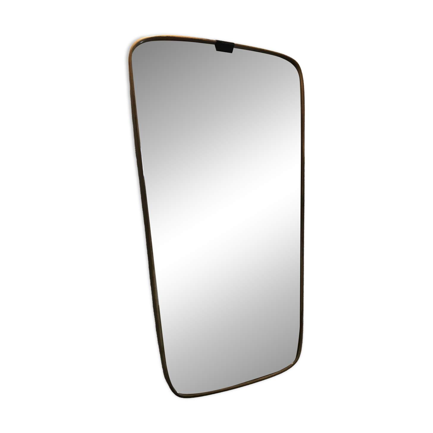 Vintage 1960 free-form mirror known as a rear-view mirror.