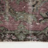 Tapis de course vintage bordeaux doux fait à la main 3x9