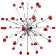 Red “star” murano glass sputnik chandelier by simoeng